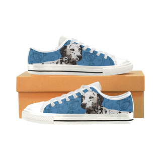 Dalmatian Dog White Low Top Canvas Shoes for Kid - TeeAmazing