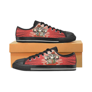 Dry Bowser Black Low Top Canvas Shoes for Kid - TeeAmazing