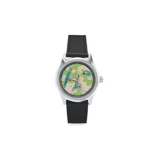 Macaws Kid's Stainless Steel Leather Strap Watch - TeeAmazing