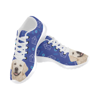 Labrador Retriever White Sneakers Size 13-15 for Men - TeeAmazing