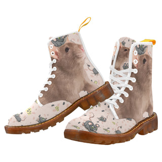 Rats White Boots For Men - TeeAmazing
