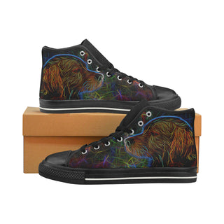 Lab Glow Design 4 Black High Top Canvas Shoes for Kid - TeeAmazing