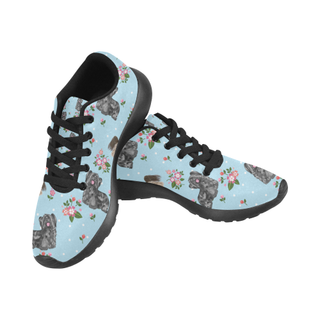 Skye Terrier Flower Black Sneakers Size 13-15 for Men - TeeAmazing