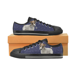 Tenterfield Terrier Dog Black Canvas Women's Shoes/Large Size - TeeAmazing