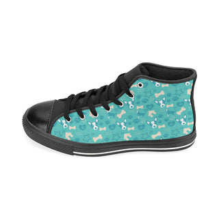Australian Cattle Dog Pattern Black High Top Canvas Shoes for Kid - TeeAmazing