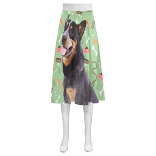 Australian Cattle Dog Mnemosyne Women's Crepe Skirt (Model D16) - TeeAmazing