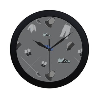 Fencing Pattern Black Circular Plastic Wall clock - TeeAmazing