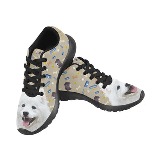 Samoyed Dog Black Sneakers Size 13-15 for Men - TeeAmazing