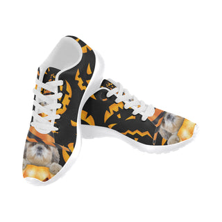 Shih Tzu Halloween White Sneakers Size 13-15 for Men - TeeAmazing