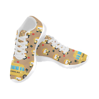 School Bus White Sneakers for Men - TeeAmazing