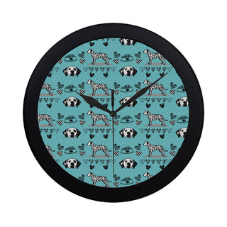 Dalmatian Pattern Black Circular Plastic Wall clock - TeeAmazing