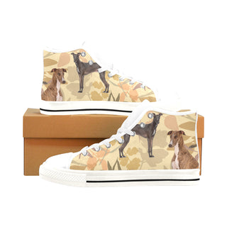 Greyhound Lover White Men’s Classic High Top Canvas Shoes /Large Size - TeeAmazing
