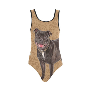 Staffordshire Bull Terrier Lover Vest One Piece Swimsuit - TeeAmazing