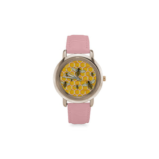 Bee Women's Rose Gold Leather Strap Watch - TeeAmazing