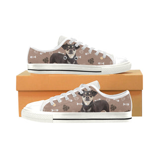 Chiweenie Dog White Men's Classic Canvas Shoes - TeeAmazing