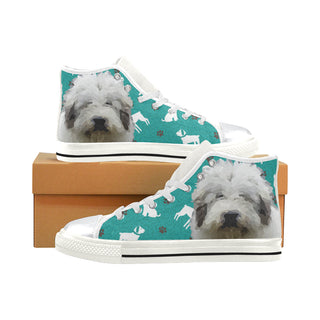 Mioritic Shepherd Dog White High Top Canvas Women's Shoes/Large Size - TeeAmazing
