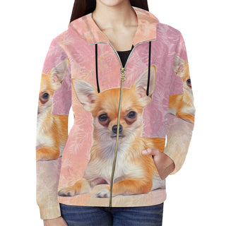 Chihuahua Lover All Over Print Full Zip Hoodie for Women - TeeAmazing