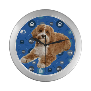 Cavapoo Dog Silver Color Wall Clock - TeeAmazing