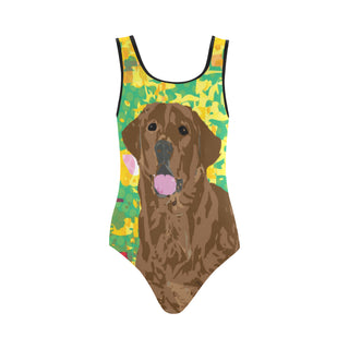 Chocolate Lab Vest One Piece Swimsuit - TeeAmazing