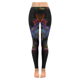 Greyhound Glow Design 2 Low Rise Leggings (Invisible Stitch) (Model L05) - TeeAmazing