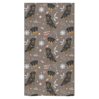 Rottweiler Flower Bath Towel 30"x56" - TeeAmazing