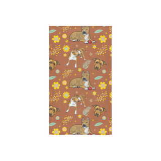 American Staffordshire Terrier Flower Custom Towel 16"x28" - TeeAmazing