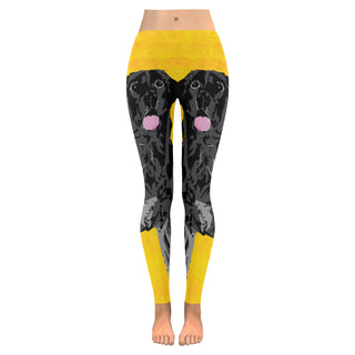 Black Labrador Low Rise Leggings (Model L05) - TeeAmazing