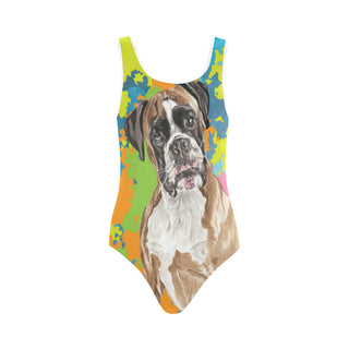 Boxer Water Colour No.2 Vest One Piece Swimsuit - TeeAmazing