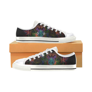 Boxer Glow Design 2 White Women's Classic Canvas Shoes - TeeAmazing