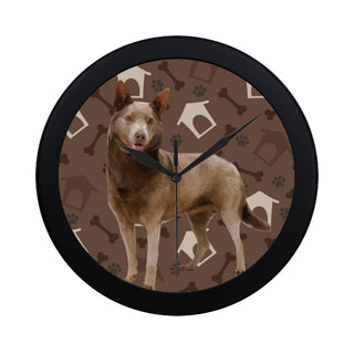 Australian Kelpie Dog Black Circular Plastic Wall clock - TeeAmazing