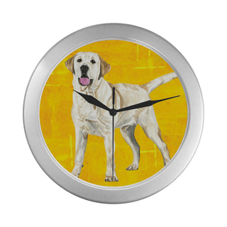 Labrador Retriever Water Colour No.1 Silver Color Wall Clock - TeeAmazing