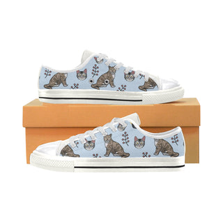 American Shorthair White Canvas Women's Shoes/Large Size - TeeAmazing