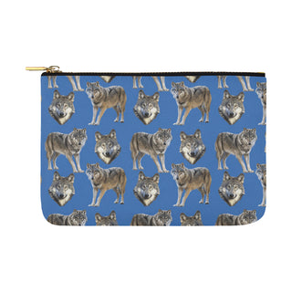 Wolf Pattern Carry-All Pouch 12.5x8.5 - TeeAmazing