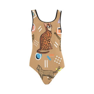 Bengal Cat Vest One Piece Swimsuit - TeeAmazing