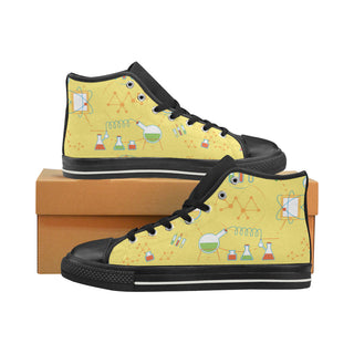 Optician Pattern Black High Top Canvas Shoes for Kid - TeeAmazing