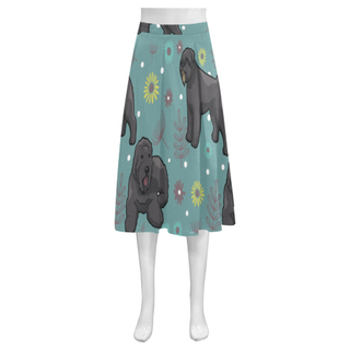 Bouviers Flower Mnemosyne Women's Crepe Skirt (Model D16) - TeeAmazing