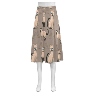 Tonkinese Cat Mnemosyne Women's Crepe Skirt (Model D16) - TeeAmazing
