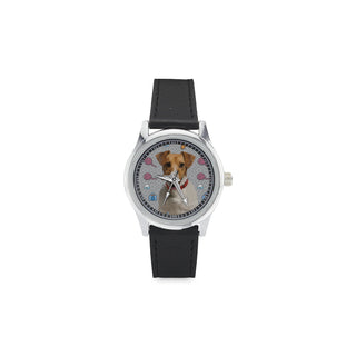 Jack Russell Terrier Kid's Stainless Steel Leather Strap Watch - TeeAmazing