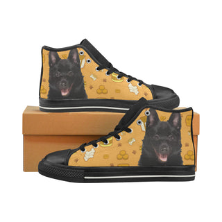 Schipperke Dog Black Women's Classic High Top Canvas Shoes - TeeAmazing