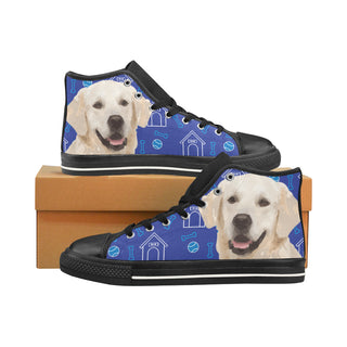 Labrador Retriever Black Men’s Classic High Top Canvas Shoes /Large Size - TeeAmazing