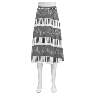 Piano Pattern Mnemosyne Women's Crepe Skirt - TeeAmazing