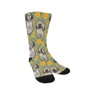 Shih Tzu Flower Trouser Socks - TeeAmazing