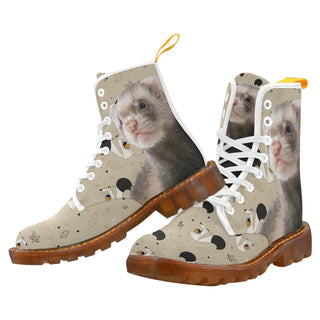 Ferret White Boots For Men - TeeAmazing