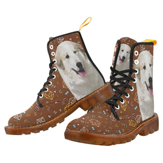 Great Pyrenees Dog Black Boots For Men - TeeAmazing