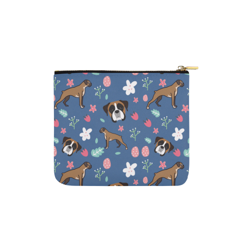 Boxer Flower Carry-All Pouch 6''x5'' - TeeAmazing