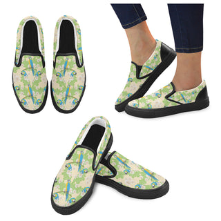 Macaws Black Women's Slip-on Canvas Shoes - TeeAmazing