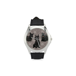 Scottish Terrier Lover Women's Classic Leather Strap Watch - TeeAmazing