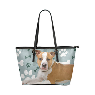 American Staffordshire Terrier Leather Tote Bag/Small - TeeAmazing