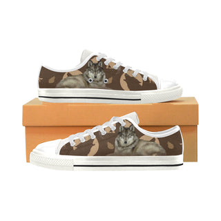 Wolf Lover White Low Top Canvas Shoes for Kid - TeeAmazing