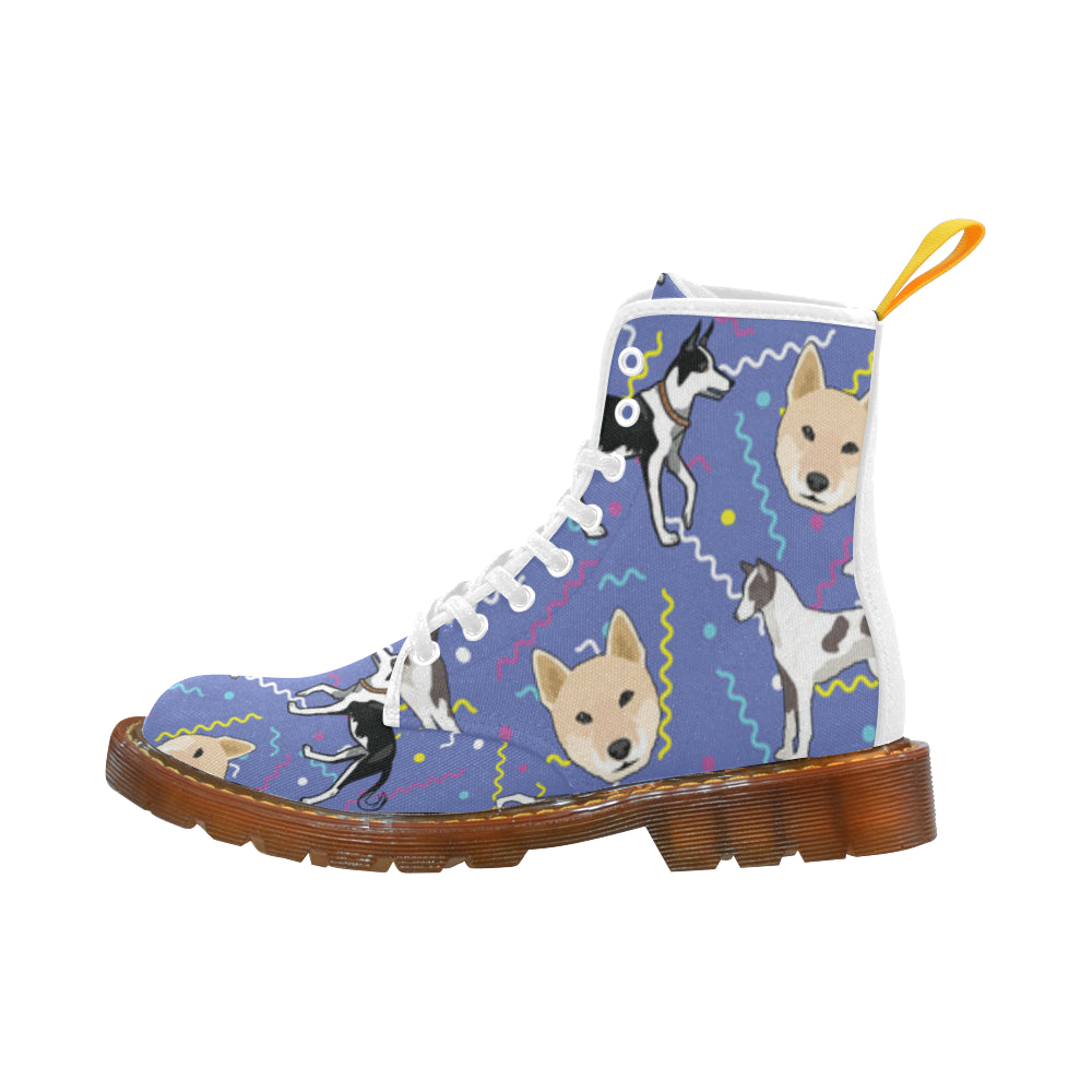 Canaan Dog White Boots For Men - TeeAmazing